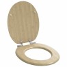 Siège de toilette à fermeture douce 2 pcs Couleur bambou clair 547623547623