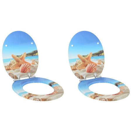 Siège de toilette à fermeture douce 2 pcs Coquillage de mer 547624547624