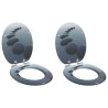 Siège de toilette à fermeture douce 2 pcs Gris 44 x 38 cm 547625547625