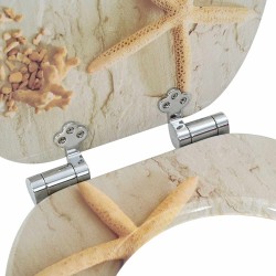 Siège de toilette à fermeture douce 2 pcs Jaune et blanc 547626547626