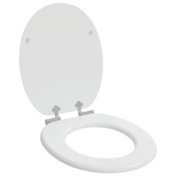 Siège de toilette à fermeture douce 2 pcs Blanc 44 x 38 cm 547629547629