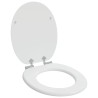 Siège de toilette à fermeture douce 2 pcs Blanc 44 x 38 cm 547629547629