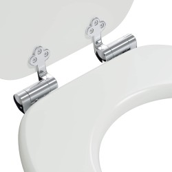 Siège de toilette à fermeture douce 2 pcs Blanc 44 x 38 cm 547629547629
