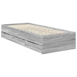 Cadre de lit Gris Sonoma 75 x 190 cm Bois Ingénierie 547631547631
