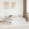 Cadre de lit avec tiroir Blanc 140 x 190 cm Bois Ingénierie 547636547636
