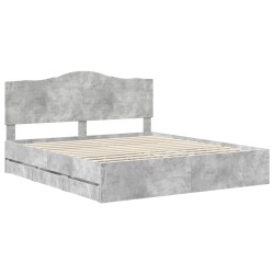 Cadre de lit Gris béton 180 x 200 cm Bois Ingénierie 547639547639