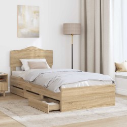 Cadre de lit Chêne Sonoma 75 x 190 cm Bois Ingénierie 547640547640