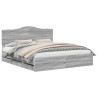 Cadre de lit Sonoma gris 200 x 200 cm Bois Ingénierie 547656547656
