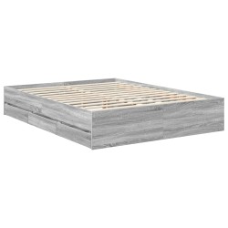 Cadre de lit Gris Sonoma 150 x 200 cm Bois Ingénierie 547663547663