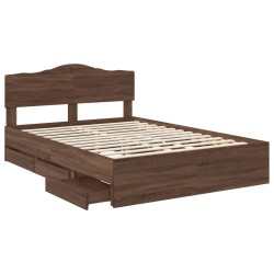 Cadre de lit Chêne brun 140 x 200 cm Bois Ingénierie 547665547665