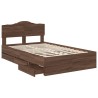 Cadre de lit Chêne brun 135 x 190 cm Bois Ingénierie 547667547667