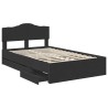 Cadre de lit avec tiroir Noir 120 x 200 cm Bois Ingénierie 547668547668