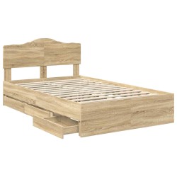 Cadre de lit Chêne Sonoma 120 x 190 cm Bois Ingénierie 547673547673