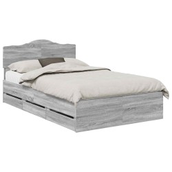 Cadre de lit Gris Sonoma 120 x 200 cm Bois Ingénierie 547674547674