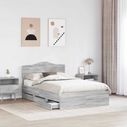 Cadre de lit Gris Sonoma 120 x 200 cm Bois Ingénierie 547674547674