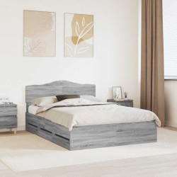 Cadre de lit Gris Sonoma 140 x 190 cm Bois Ingénierie 547677547677