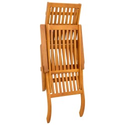 Chaise longue inclinable et pliable 2 pcs Crème blanc 547693547693