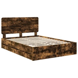 Cadre de lit Chêne fumé 150 x 200 cm Bois Ingénierie 547695547695