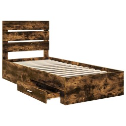 Cadre de lit Chêne fumé 90 x 190 cm Bois d'ingénierie 547712547712