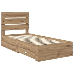 Cadre de lit Chêne artisanal 90 x 190 cm Bois d'ingénierie 547716547716