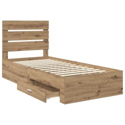 Cadre de lit Chêne artisanal 90 x 190 cm Bois d'ingénierie 547716547716