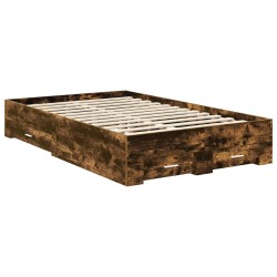 Cadre de lit Chêne fumé 120 x 190 cm Bois d'ingénierie 547732547732