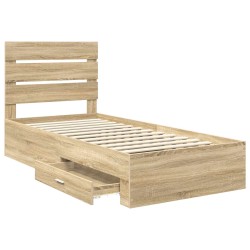 Cadre de lit Chêne Sonoma 90 x 200 cm Bois d'ingénierie 547734547734