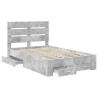 Cadre de lit Gris béton 120 x 200 cm Bois d'ingénierie 547746547746