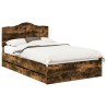 Cadre de lit Chêne Fumé 135 x 190 cm Bois Ingénierie 547753547753