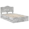 Cadre de lit Gris Béton 135 x 190 cm Bois Ingénierie 547758547758