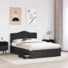 Cadre de lit avec tiroir Noir 140 x 190 cm Bois Ingénierie 547762547762
