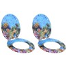Siège de toilette à fermeture douce 2 pcs Bleu profond de mer 547767547767