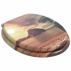 Siège de toilette à fermeture douce 2 pcs Orange 44 x 38 cm 547768547768