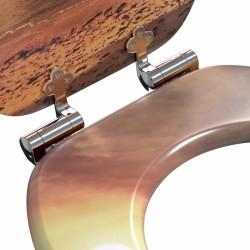 Siège de toilette à fermeture douce 2 pcs Orange 44 x 38 cm 547768547768