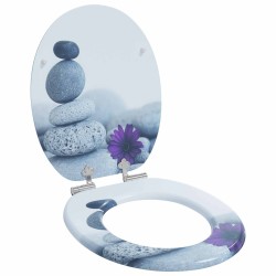 Siège de toilette à fermeture douce 2 pcs Gris 44 x 38 cm 547769547769