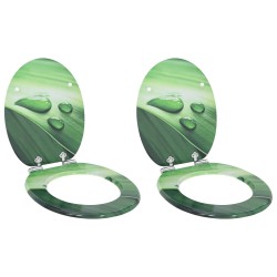Siège de toilette à fermeture douce 2 pcs Goutte verte 547771547771