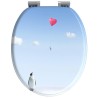 Siège de toilette à fermeture douce 2 pcs Bleu 44 x 38 cm 547772547772