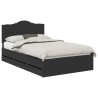 Cadre de lit avec tiroir Noir 120 x 200 cm Bois Ingénierie 547773547773