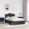 Cadre de lit avec tiroir Noir 120 x 200 cm Bois Ingénierie 547773547773