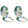 Siège de toilette à fermeture douce 2 pcs Vert 44 x 38 cm 547774547774