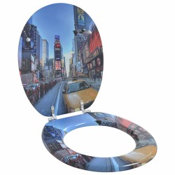 Siège de toilette à fermeture douce 2 pcs Gris 44 x 38 cm 547775547775