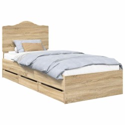 Cadre de lit Chêne Sonoma 90 x 200 cm Bois Ingénierie 547799547799