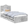 Cadre de lit avec tiroir Gris Béton 90 x 200 cm Bois Ingénierie 547800547800