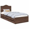 Cadre de lit avec tiroir Chêne brun 90 x 200 cm Bois Ingénierie 547806547806