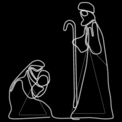 Figurine de Noël Marie et Joseph avec 264 LED 40x55 et 38x100cm 547811547811