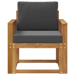 Canapé d’extérieur Bois d'acacia massif et polyester Naturel 547812547812