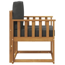 Canapé d’extérieur Bois d'acacia massif et polyester Naturel 547812547812