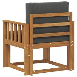 Canapé d’extérieur Bois d'acacia massif et polyester Naturel 547812547812