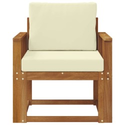 Canapé d’extérieur Bois d'acacia massif et polyester Naturel 547813547813