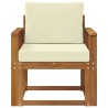 Canapé d’extérieur Bois d'acacia massif et polyester Naturel 547813547813